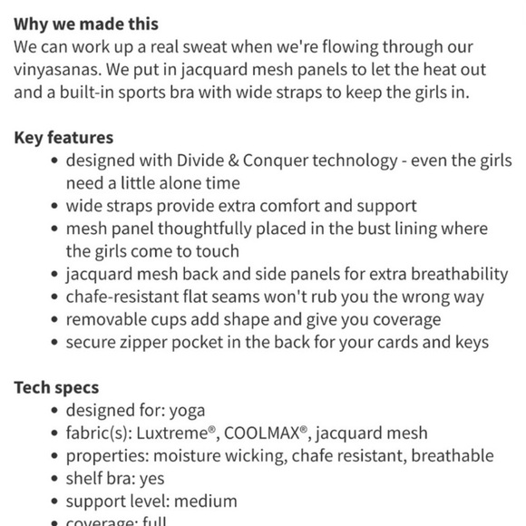 Lululemon Chaturanga Bra Tank Top Size 10 Blue - Picture 5 of 14